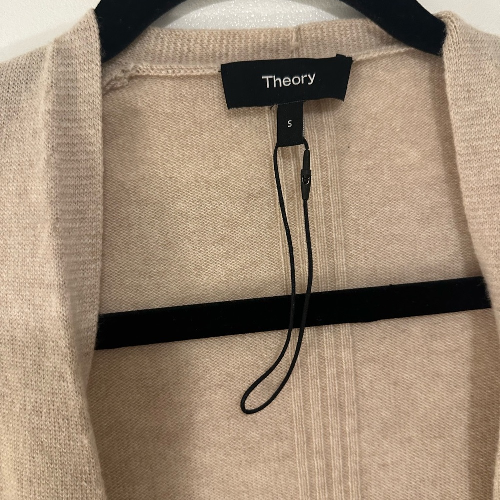 Theory Beige Long Cardigan - Size S - Picture 6 of 9